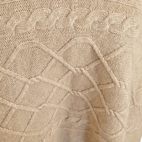 Ila G. Cashmere Blend Knit Poncho Style Sweater Sz OS - Picture 3 of 9